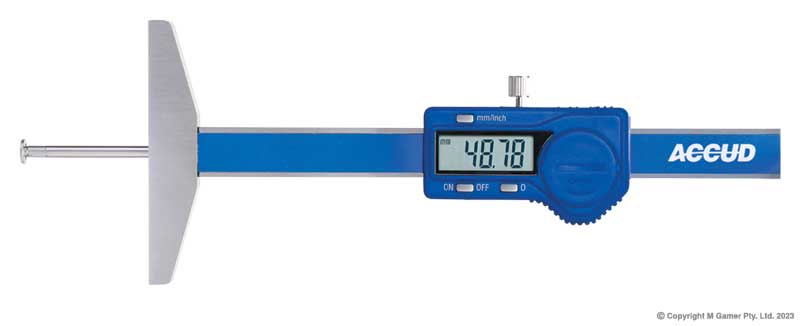 150mm Digital Depth Caliper With Round Depth Bar